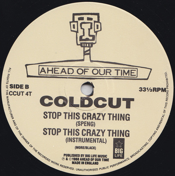 Coldcut - Stop This Crazy Thing(12", Single, EMI)