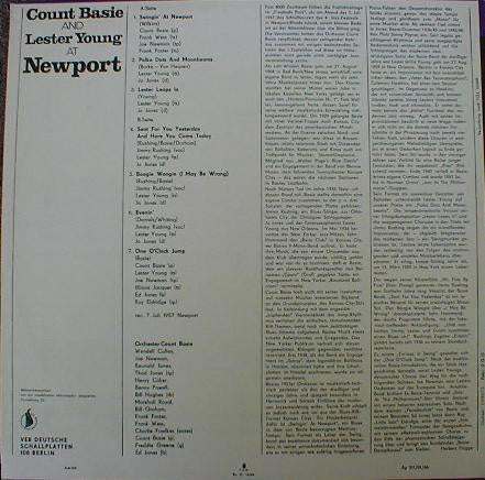 Count Basie and Lester Young - At Newport (LP, Album, Mono)