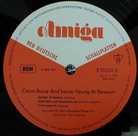 Count Basie and Lester Young - At Newport (LP, Album, Mono)