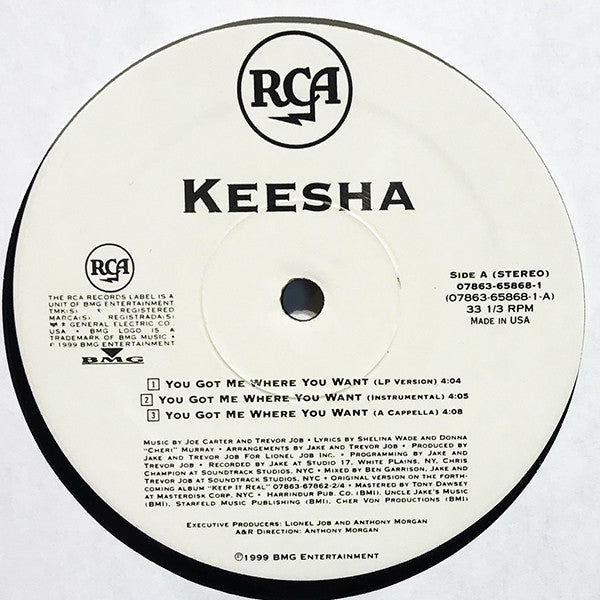 Keesha - You Got Me Where You Want (12")