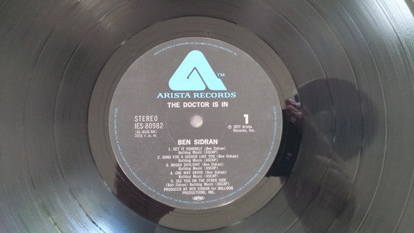 Ben Sidran - The Doctor Is In (LP, Album)