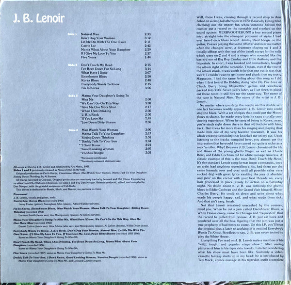 J.B. Lenoir - J.B. Lenoir (2xLP, Comp, Mono)