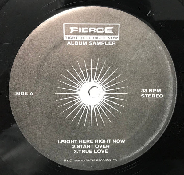 Fierce (2) - Right Here Right Now Album Sampler (12"", Promo, Smplr)