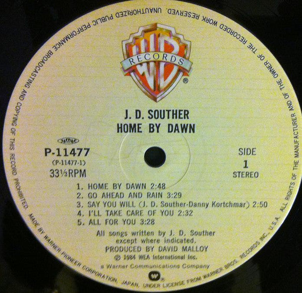 J.D. Souther* - Home By Dawn (LP, Album)