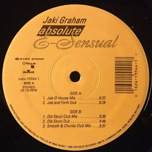 Jaki Graham - Absolute E-Sensual (12")