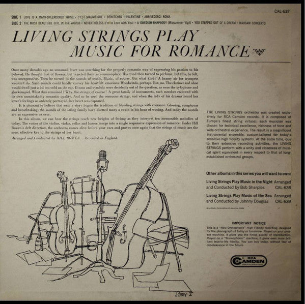 Living Strings - Living Strings Play Music For Romance (LP)