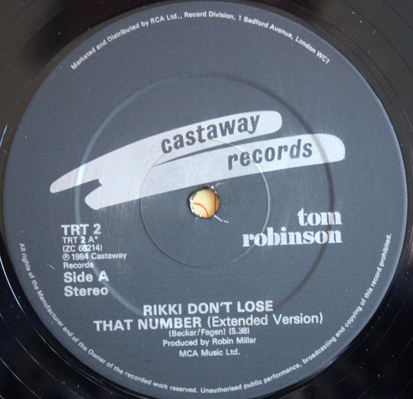 Tom Robinson - Rikki Don't Lose That Number (12"")