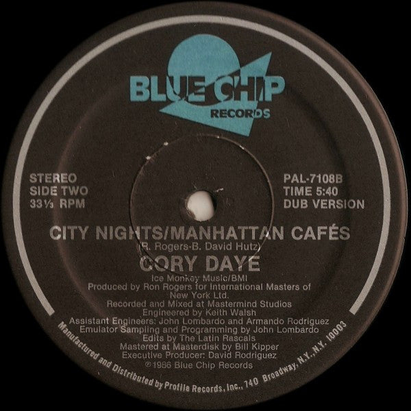 Cory Daye - City Nights / Manhattan Cafés (12"")