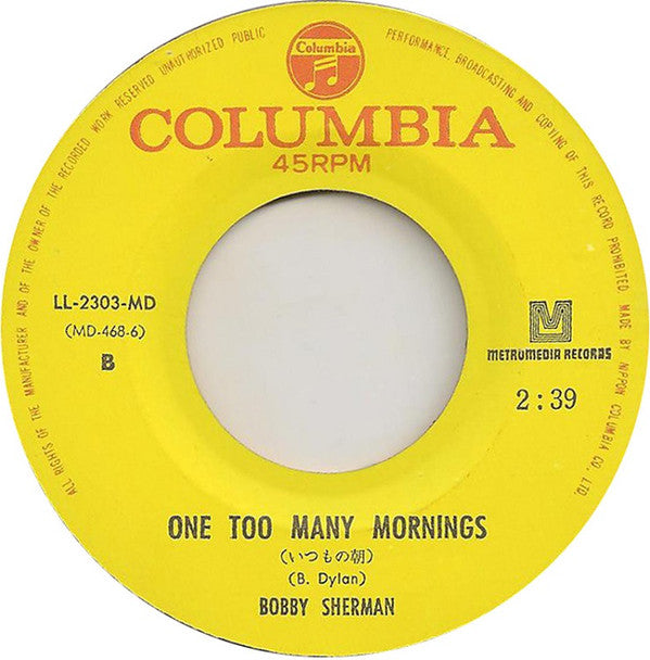 Bobby Sherman - Little Woman / One Too Many Mornings (7", Single)