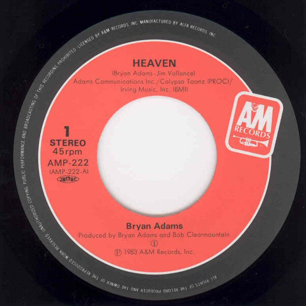 Bryan Adams - Heaven (7"", Single)