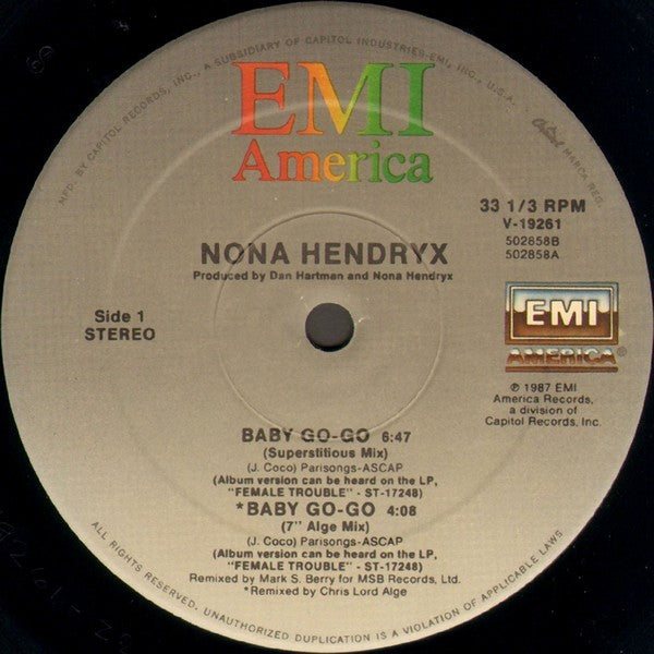 Nona Hendryx - Baby Go-Go (Superstitious Mix) (12"")
