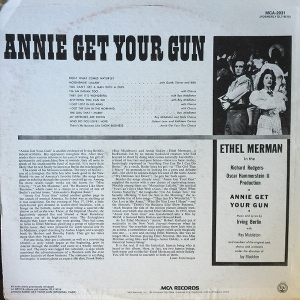 Ethel Merman - Annie Get Your Gun (Original Broadway Cast Album)(LP...