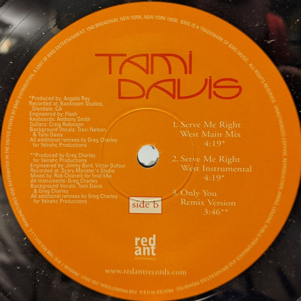 Tami Davis - Serve Me Right (12", Promo)