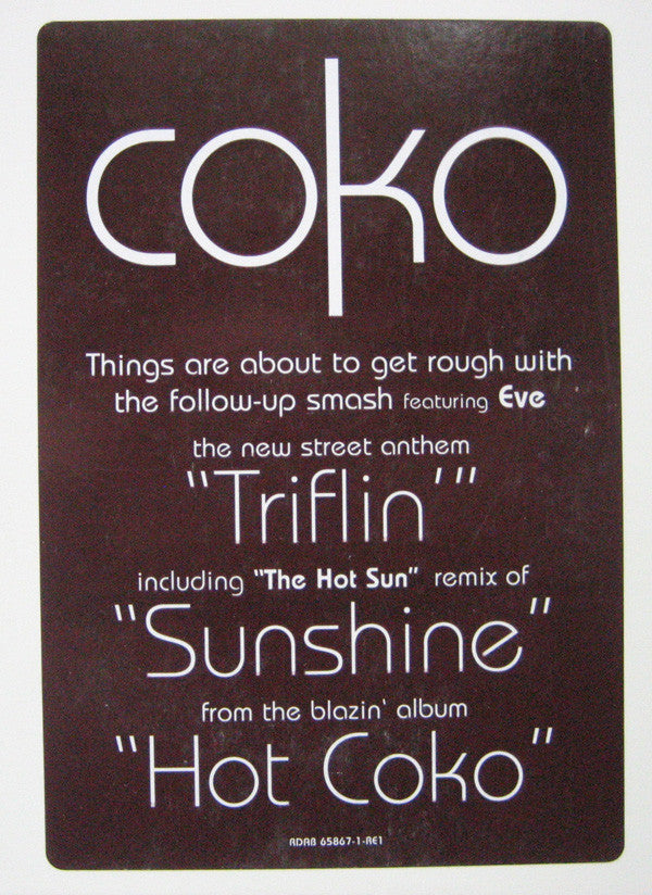 Coko - Triflin' / Sunshine (Hot Sun Remix) (12", Promo)