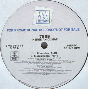 7669 - Heree Ah Cumm (12"", Promo)