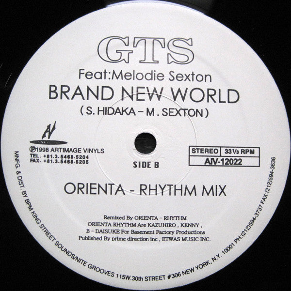 GTS Feat: Melodie Sexton - Brand New World (12"")