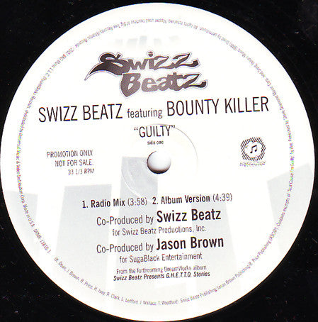 Swizz Beatz Feat. Bounty Killer - Guilty (12", Promo)