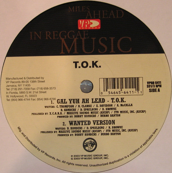 T.O.K. - Gal You Ah Lead (12")