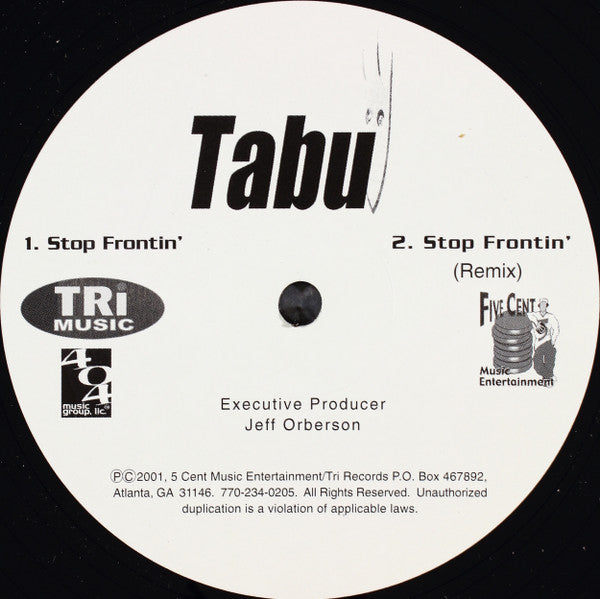 Tabu (34) - Stop Frontin' (12"", Maxi)