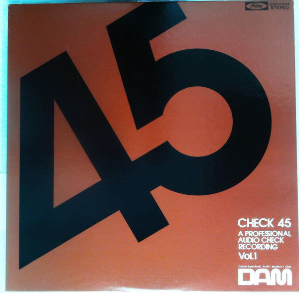 Various - Check 45 A Professional Audio Check Recording Vol. 1(LP, ...