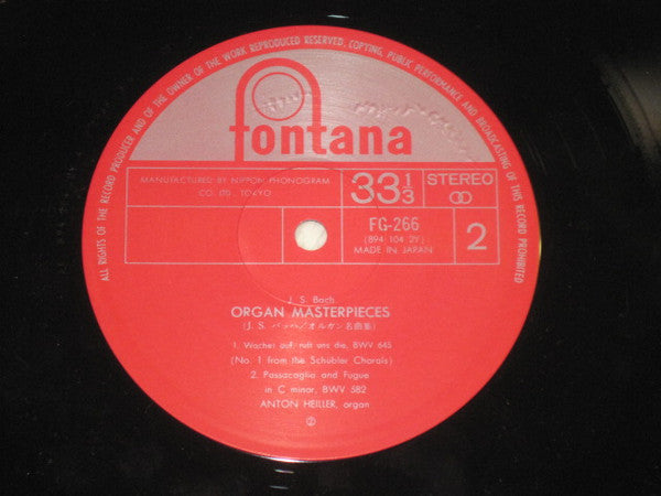 Johann Sebastian Bach - オルガン名曲集 = Organ Masterpieces(LP, Album)