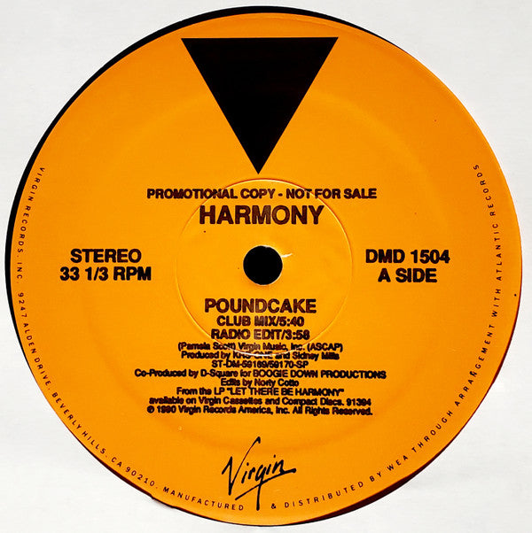 Harmony (3) - Poundcake (12"", Promo)