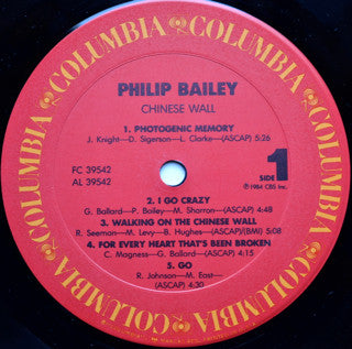 Philip Bailey - Chinese Wall (LP, Album)