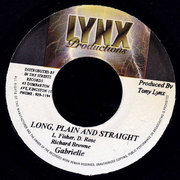 Gabrielle* / Gangbang - Long, Plain And Straight / Hype (7")