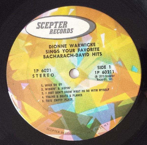 Dionne Warwicke* - Sings Your Favorite Bacharach-David Hits (LP, Comp)