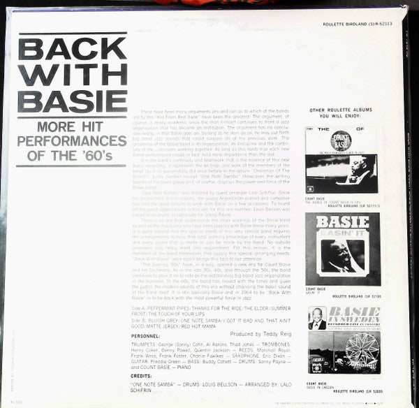 Count Basie - Back With Basie (LP, Album)