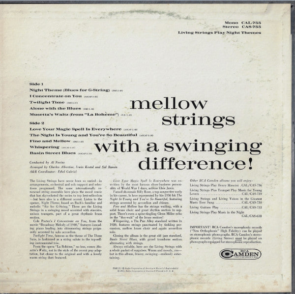 Living Strings - Night Themes (LP, Mono)