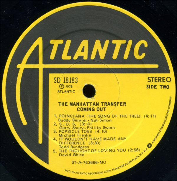 The Manhattan Transfer - Coming Out (LP, Album, MO )