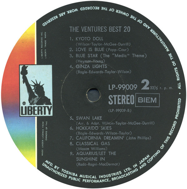 The Ventures - Best 20 (LP, Comp, Gat)