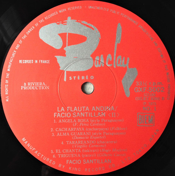 Facio Santillan - La Flauta Andina [II] = アンデスの笛 / ファシオ・サンティジャン＜II＞...