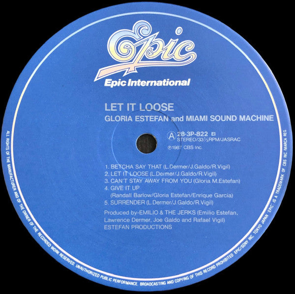 Gloria Estefan And Miami Sound Machine* - Let It Loose (LP, Album)