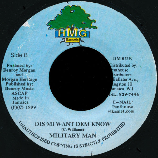 Jah Cure / Military Man - My People Calling / Dis Mi Want Dem Know (7")