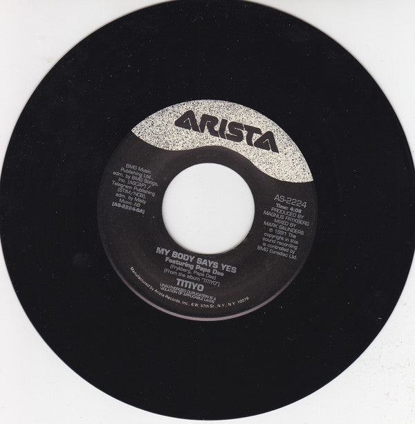 Titiyo Featuring Papa Dee - My Body Says Yes (7", Single)