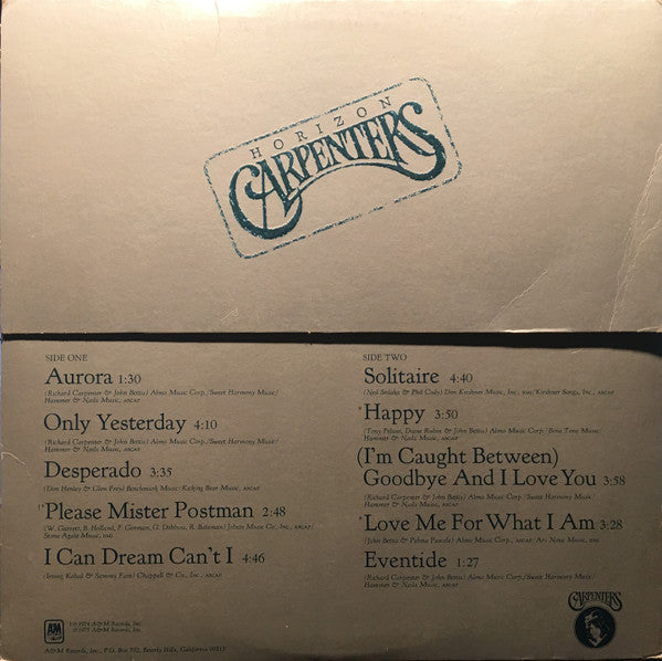 Carpenters - Horizon (LP, Album)