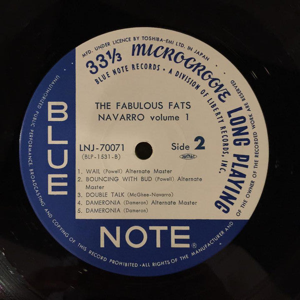 Fats Navarro - The Fabulous Fats Navarro Volume 1(LP, Album, Mono, ...