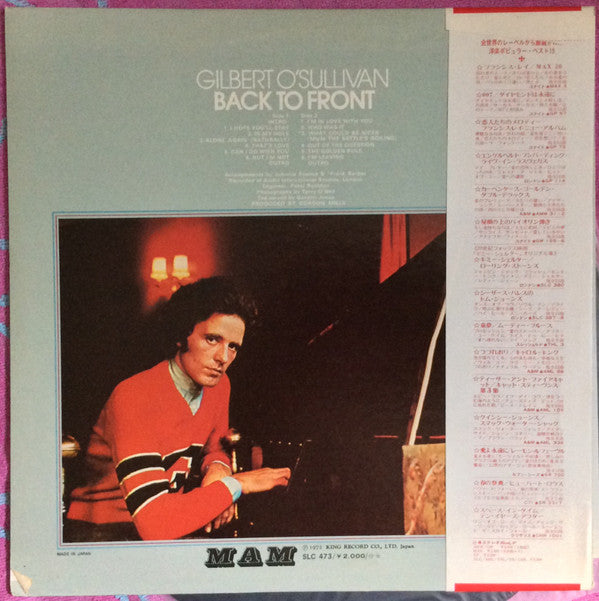 Gilbert O'Sullivan - Back To Front (LP, Album)