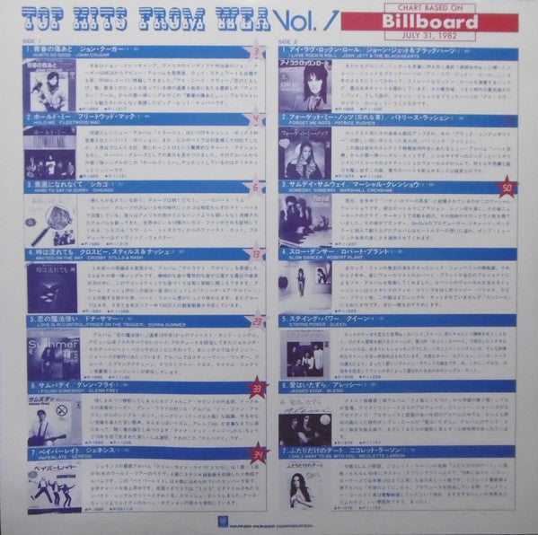 Various - Top Hits From WEA Vol.1 (LP, Comp, Promo)