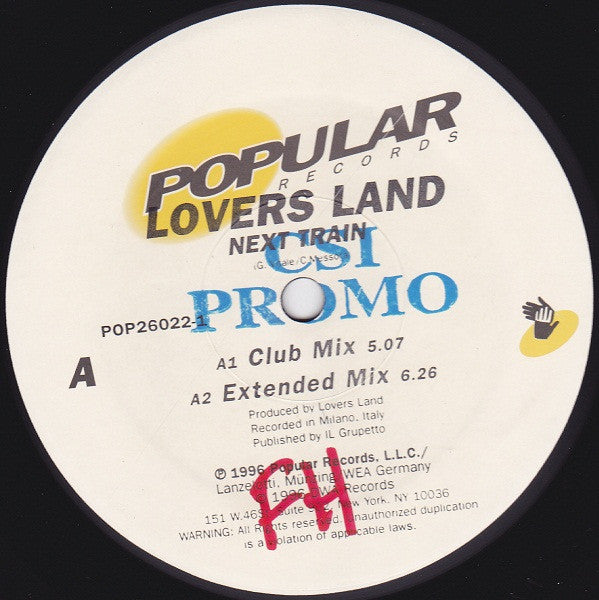 Lovers Land* - Next Train (12")