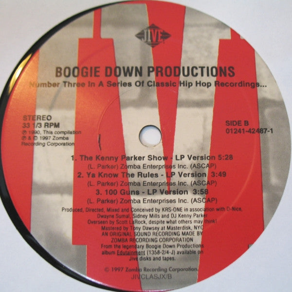 Boogie Down Productions - Love's Gonna Get'cha (Material Love) / The Kenny Parker Show / Ya Know The Rules / 100 Guns (12"")