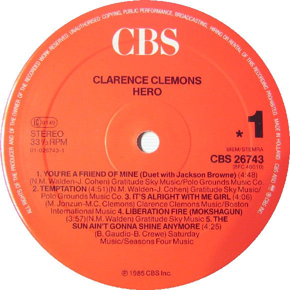 Clarence Clemons - Hero (LP, Album)