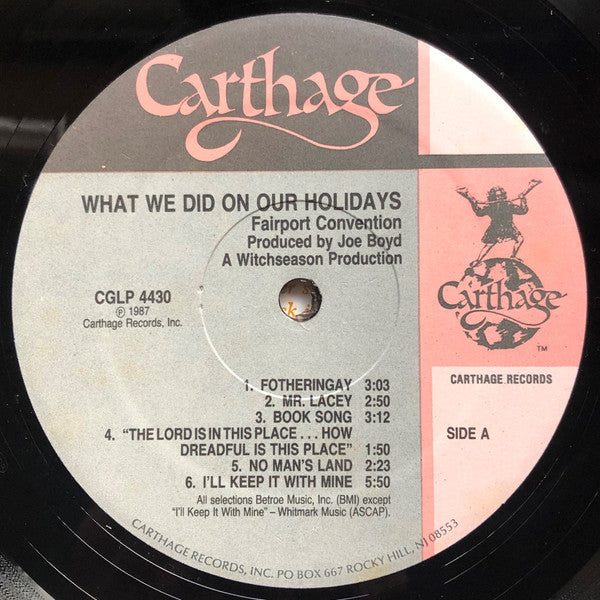 Fairport Convention - What We Did On Our Holidays (LP, Album, RE, Eur)