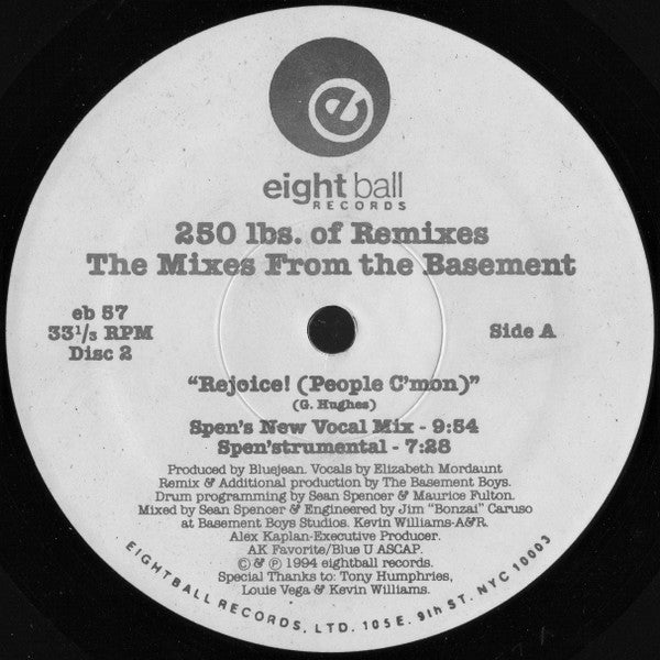 250 Lbs. Of Blue - 250 Lbs. Of Remixes (The Mixes From The Basement) (2x12")