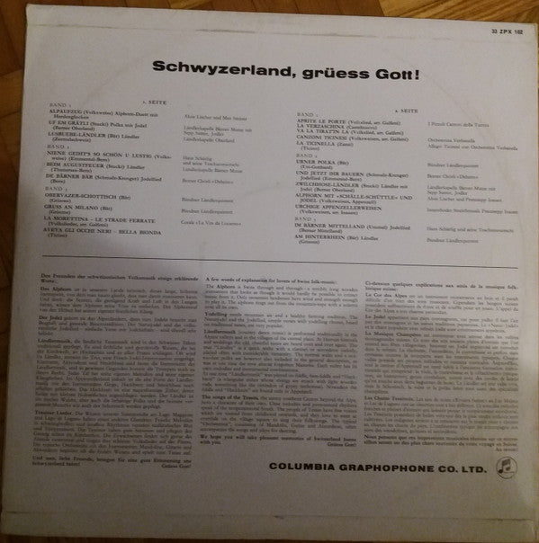 Various - Schwyzerland, Grüess Gott! (LP)