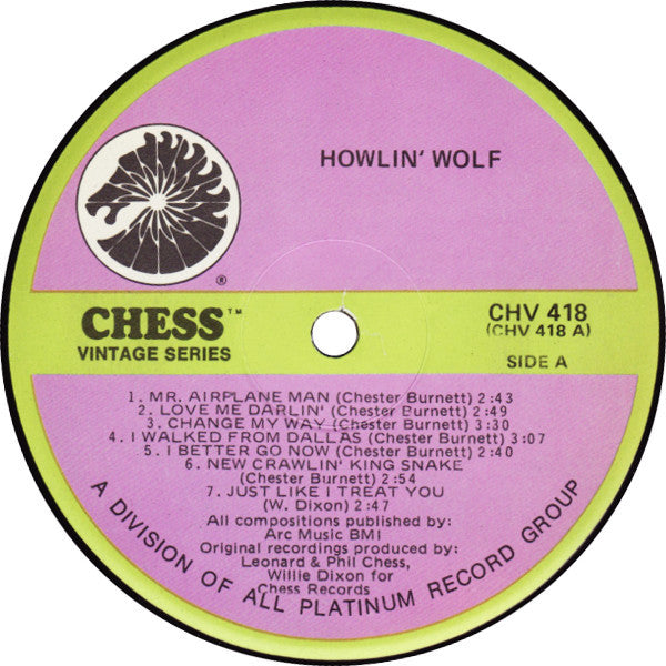 Howlin' Wolf - Change My Way (LP, Album, Comp, RE)