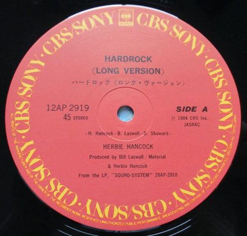 Herbie Hancock - Hardrock (12"")