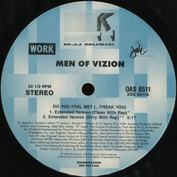 Men Of Vizion - Do You Feel Me? (...Freak You) (12", Single, Promo)